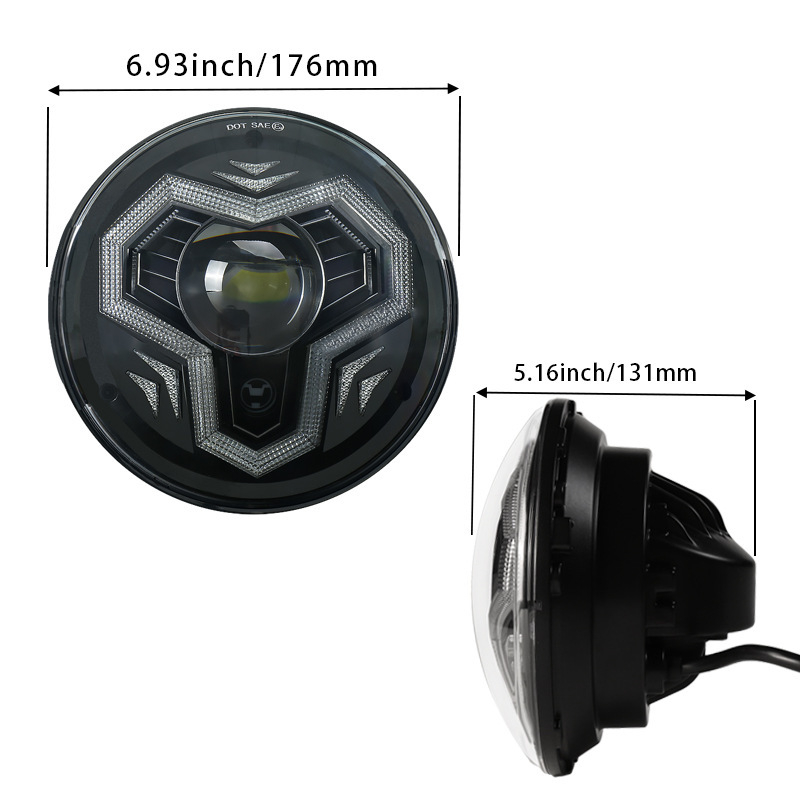 Novi LED farovi Jeep Wrangler, kružni 7 inča, sa stilom Sun Wukong, dualne leće