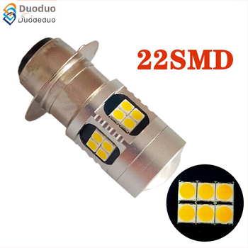 LED predné svetlo na motorku P15D-25-1 (H6M), 22 SMD, 6-24V, 15W, hliníkové puzdro, životnosť 50 000 h