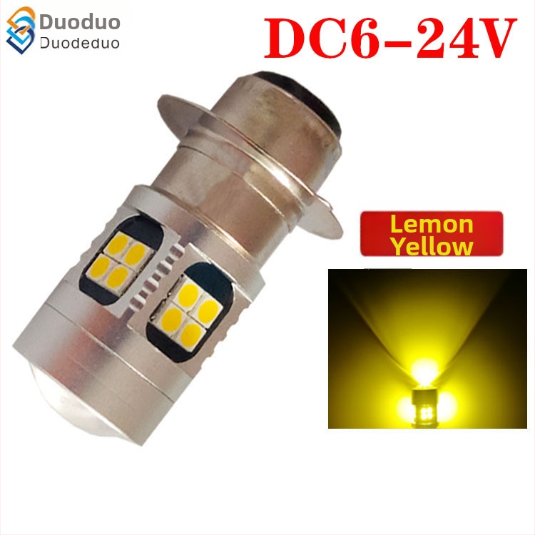 LED predné svetlo na motorku P15D-25-1 (H6M), 22 SMD, 6-24V, 15W, hliníkové puzdro, životnosť 50 000 h