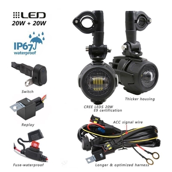 Lumină LED auxiliară pentru motocicletă – 60W, compatibilă cu R1200GS, F800, 700 KTM, model YIA-BMW