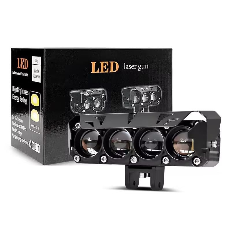 LED far motocikla s četiri leće, 38W, 12V DC, IP68, 8000 lm