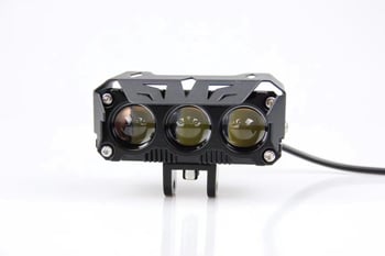 LED reflektor za motocikl s integriranim visokim i niskim snopom, leća, IP68, 2000 lm, 20 W, aluminij