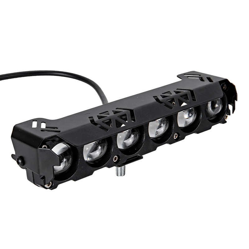 Far pentru motocicletă LED cu șase diode, far frontal cu lentilă, 32W, 12-80V, IP67, 3000–6500 lm