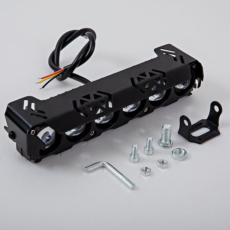 Far pentru motocicletă LED cu șase diode, far frontal cu lentilă, 32W, 12-80V, IP67, 3000–6500 lm