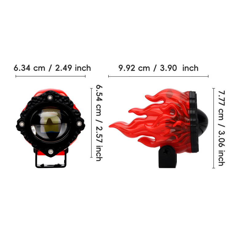 Motociklističko LED svjetlo, aluminijsko kućište, 12V, LED izvor, vodootporno, model Motor293