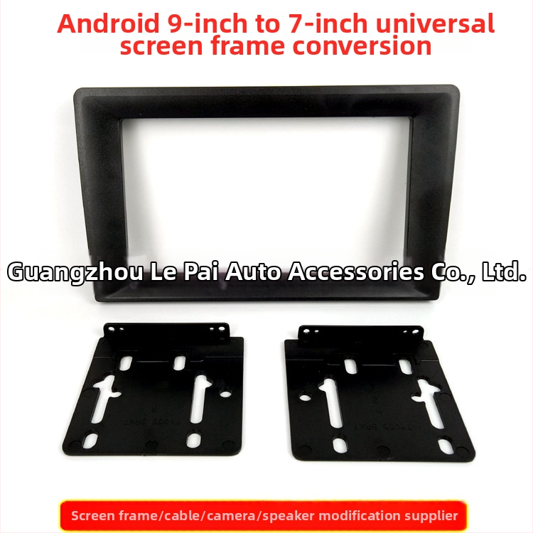 Rám pre automobilové rádio s Androidom: konverzia z 9 na 7 palcov pre displej a montáž videa a zvuku