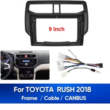 Rám Android navigácie s veľkou obrazovkou pre Toyota Rush 2018 – plastový panel, 300 g, úprava audio-video