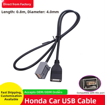 USB kábel pre Honda palubnú jednotku; kompatibilný s 8. generáciou Odyssey, Crosstour, Inspire a Accord; MP3 prehrávanie