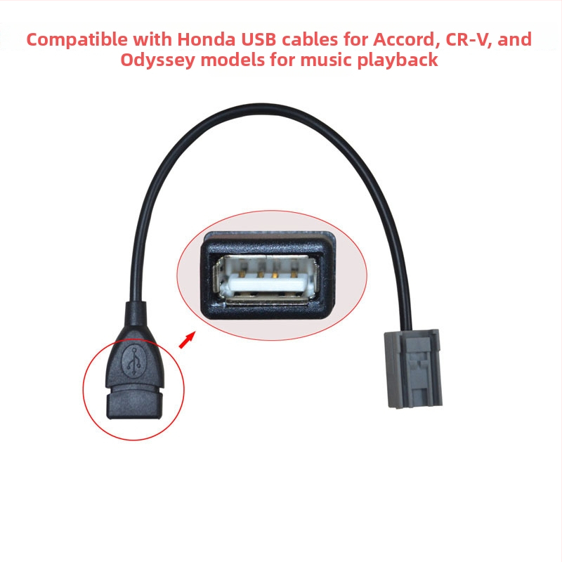 USB kábel pre Honda palubnú jednotku; kompatibilný s 8. generáciou Odyssey, Crosstour, Inspire a Accord; MP3 prehrávanie