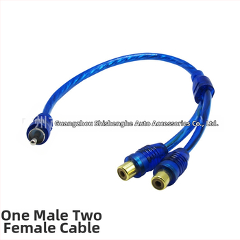 Kábel pre automobilový zosilňovač s 1 samičím a 2 samčími konektormi, hmotnosť 0,1 kg