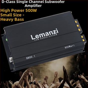 Class D vysokovýkonný automobilový zosilňovač pre pasívny subwoofer, jednokanálový digitálny, s dvojitým vinutím reproduktora, 500W