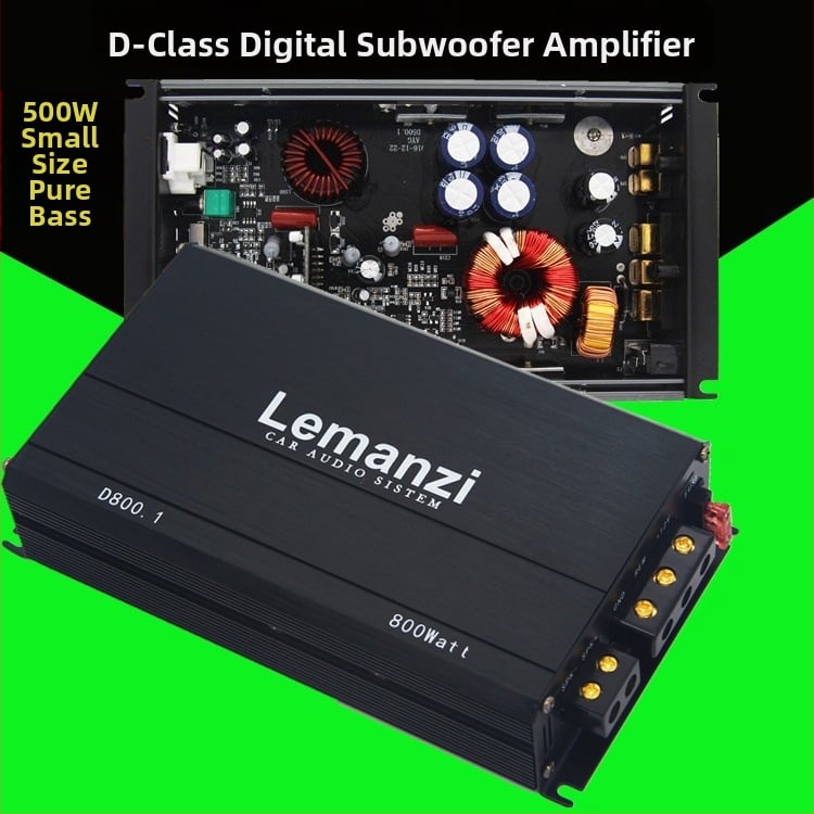 Class D vysokovýkonný automobilový zosilňovač pre pasívny subwoofer, jednokanálový digitálny, s dvojitým vinutím reproduktora, 500W