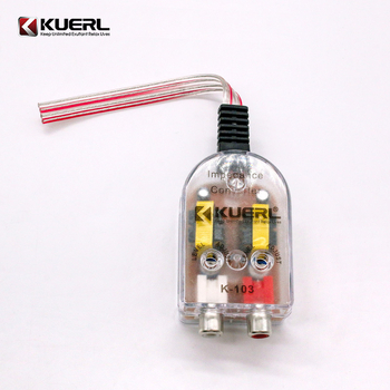 Автомобилен аудио конвертор: високочестотен към нискочестотен аудио преобразувател за аудио порт, модел K-103, KUERL, 12-24 V, 50 W (тегло 0.048)