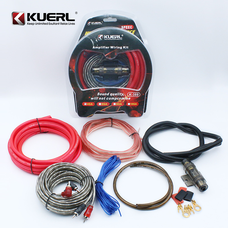 Kabelski komplet za auto audio pojačalo i subwoofer, 10/8/6/4 AWG