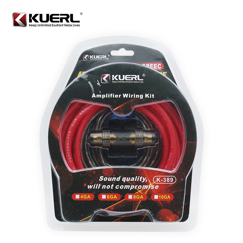 Kabelski komplet za auto audio pojačalo i subwoofer, 10/8/6/4 AWG