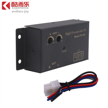 Автомобилен аудио конвертор за висока към ниска честота с функция забавяне - FH-318, 12-24V, 50W, железен корпус