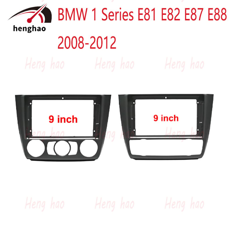 Henghao okvir ploče za BMW 1. seriju za auto audio i DVD navigaciju, kompatibilan s E81/E82/E87/E88, 500 g, Materijal: Žica, Prilagodljiv