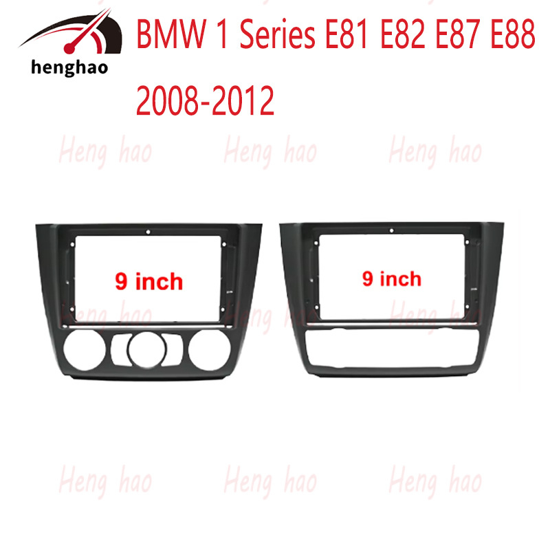 Henghao okvir ploče za BMW 1. seriju za auto audio i DVD navigaciju, kompatibilan s E81/E82/E87/E88, 500 g, Materijal: Žica, Prilagodljiv