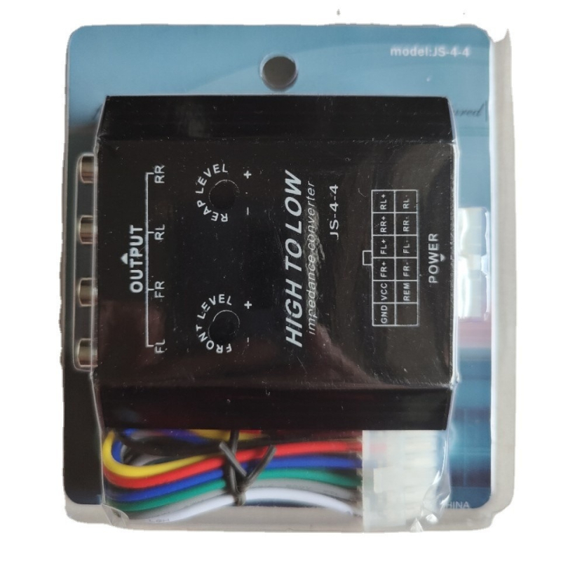 Kojieshi JS-4 audio modul za modifikacije, 4-kanalni, 4 ulaza 4 izlaza, aluminijsko kućište, 12V, univerzalna kompatibilnost