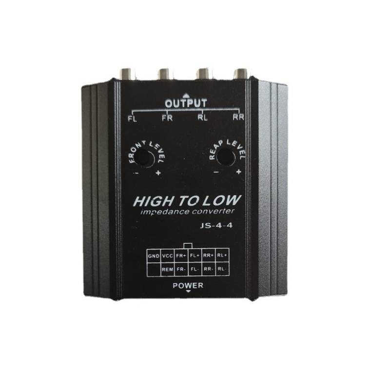 Kojieshi JS-4 audio modul za modifikacije, 4-kanalni, 4 ulaza 4 izlaza, aluminijsko kućište, 12V, univerzalna kompatibilnost