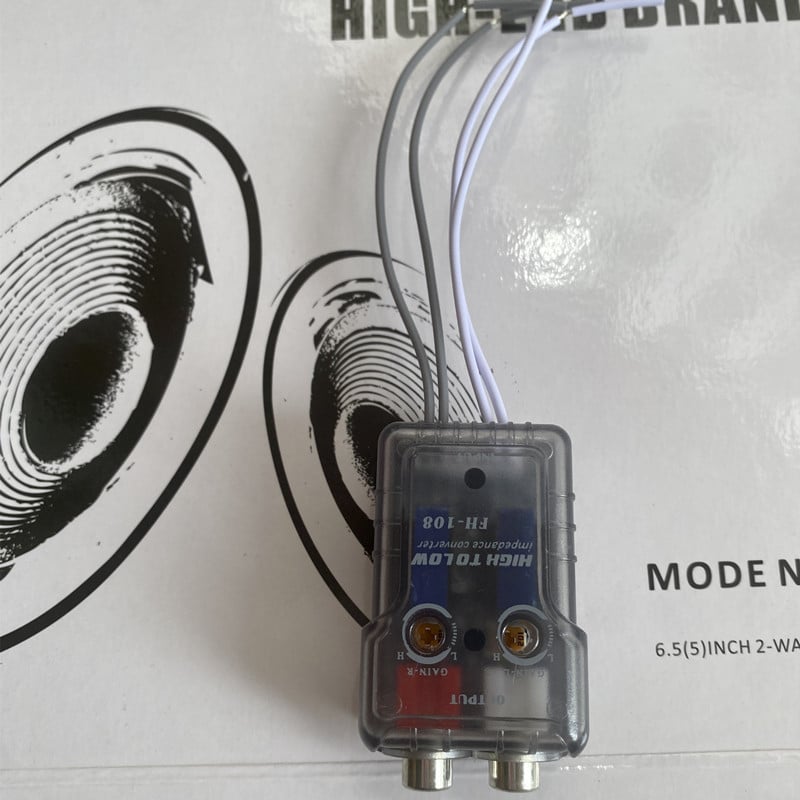 FH108 Auto Audio Pretvarač: Prijenos s visoke na nisku frekvenciju, 12V, 50W, Plastika