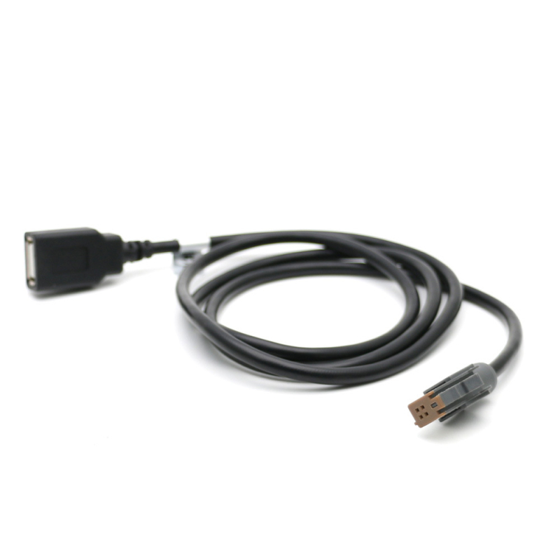 Cablu USB pentru radio auto, intrare audio USB, conector 4 pini, carcasă ABS, model USB4p