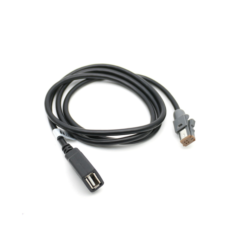 Cablu USB pentru radio auto, intrare audio USB, conector 4 pini, carcasă ABS, model USB4p