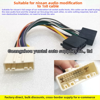 Auto audio kábl NS-01 ISO adaptér pre Infiniti/Nissan, meď pokovaná cínom, Evoresn/Yisen (Model NS-01; Materiál: meď pokovaná cínom; Značka: Evoresn/Yisen; Použité modely: Infiniti/Nissan)