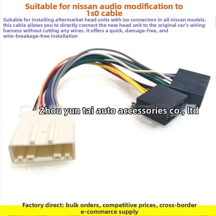 Auto audio kábl NS-01 ISO adaptér pre Infiniti/Nissan, meď pokovaná cínom, Evoresn/Yisen (Model NS-01; Materiál: meď pokovaná cínom; Značka: Evoresn/Yisen; Použité modely: Infiniti/Nissan)