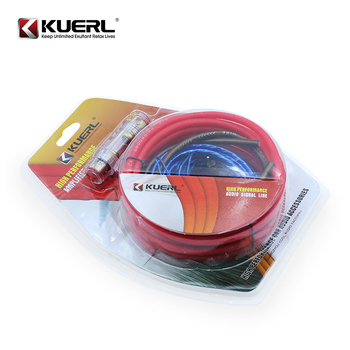 Napájací kábel pre auto zosilňovač, 8AWG meďou obalený hliník, 12-24V, 800-1200W, Model K-X9 8GA