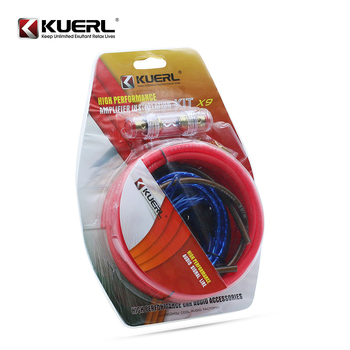 Napájací kábel pre auto zosilňovač, 8AWG meďou obalený hliník, 12-24V, 800-1200W, Model K-X9 8GA