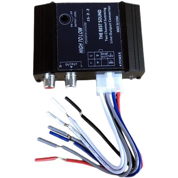 Адаптер за усилване на автомобилен субуфер, Js22 high-to-low, 12V, метален корпус