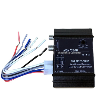 Адаптер за усилване на автомобилен субуфер, Js22 high-to-low, 12V, метален корпус