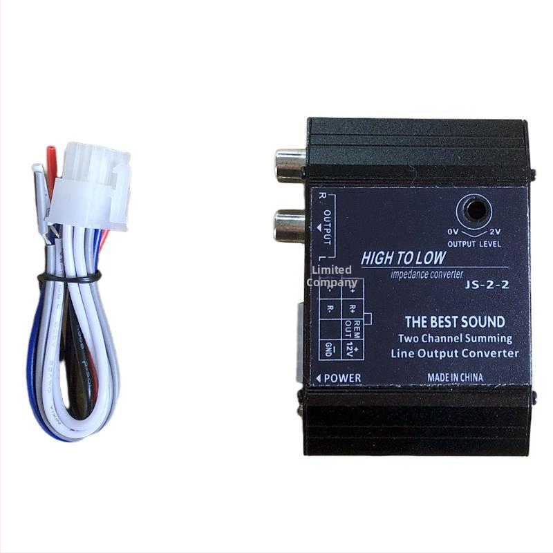 Адаптер за усилване на автомобилен субуфер, Js22 high-to-low, 12V, метален корпус