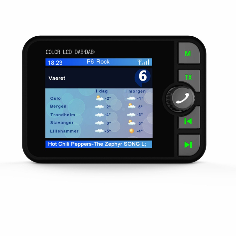 Radio DAB auto cu afișaj color, Bluetooth MP3, 12-24V, model C6