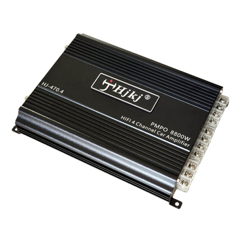 Amplificator audio pentru mașină Hj-470 (HJKJ) — aliaj de aluminiu, 8800 W, intrare 10.5–14.9 V, SNR 90 dB, compatibil universal