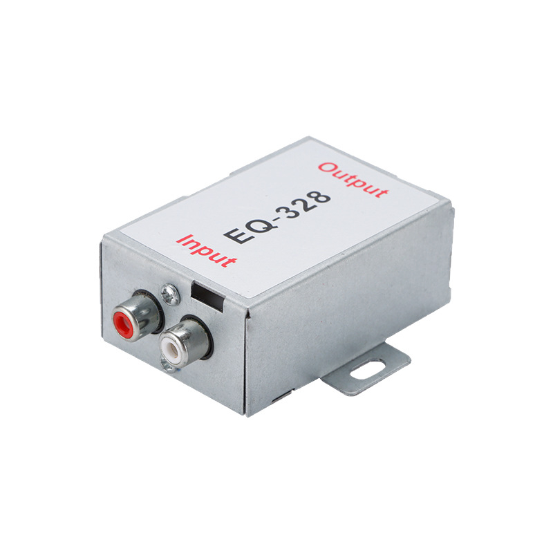 EQ-328 автомобилен аудио филтър за шумопотискане, 2 входа, 2 изхода, метален корпус