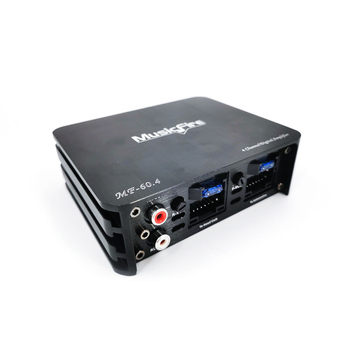 Amplificator DSP auto MF-60.4 pentru dispozitive Android cu ecran mare | 4×60W RMS, DC 10.5–14.8V, carcasă din aliaj de aluminiu