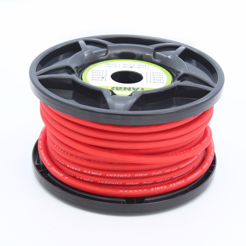 Καλώδιο τροφοδοσίας αυτοκινήτου από χαλκό χωρίς οξείδωση για ενισχυτή υπογούφερ – θετικός αγωγός και γείωση, 12V σύστημα