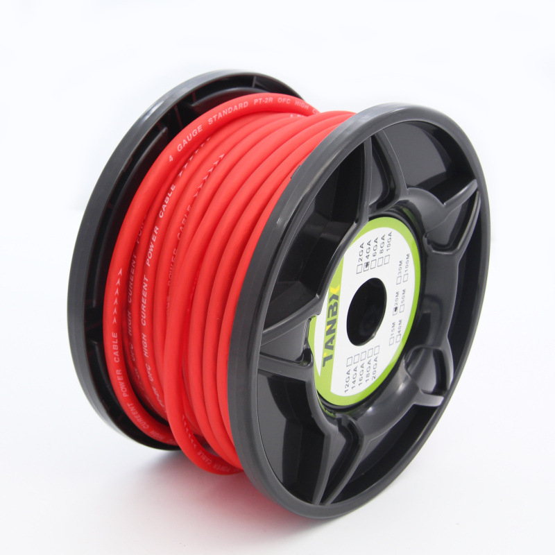 Καλώδιο τροφοδοσίας αυτοκινήτου από χαλκό χωρίς οξείδωση για ενισχυτή υπογούφερ – θετικός αγωγός και γείωση, 12V σύστημα