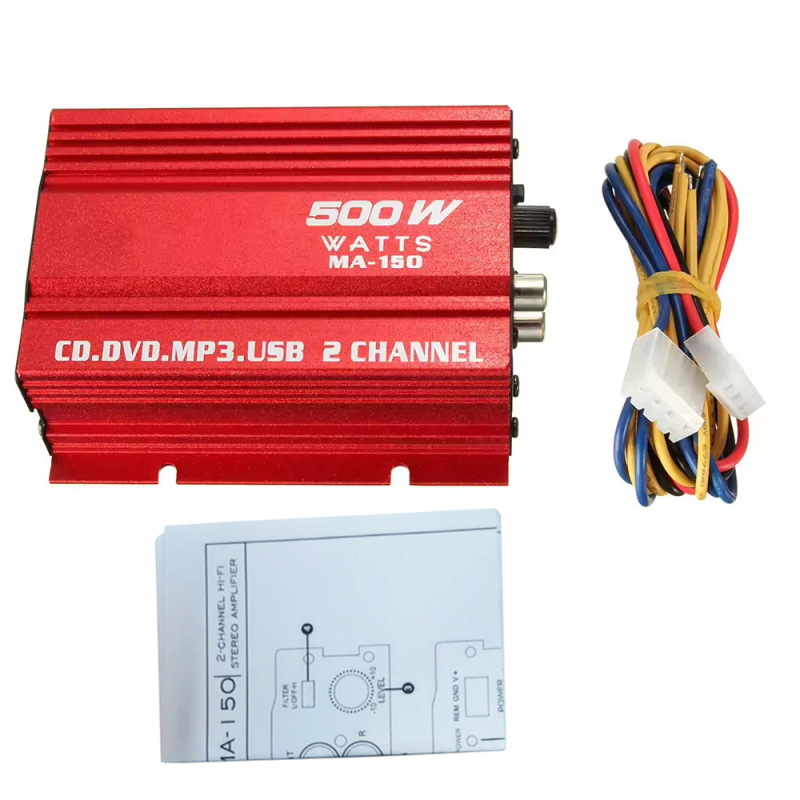 MA150 12V Mini pastiprinātājs – kompakts audio pastiprinātājs, svars 0,269 kg