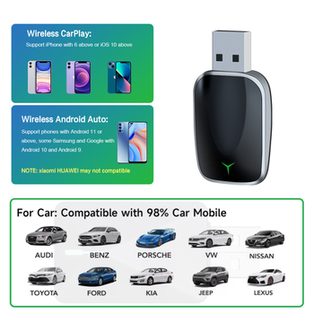 MINI U2 Bežični adapter CarPlay/Android Auto za originalna vozila — USB-C sučelje, napajanje 5V, prijelaz s kabelskog na bežični