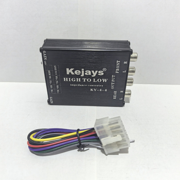 4-in/4-out audio pretvarač visokog prema niskom frekvencijskom za automobil, aluminijska legura, 12V, 150 g, universalno