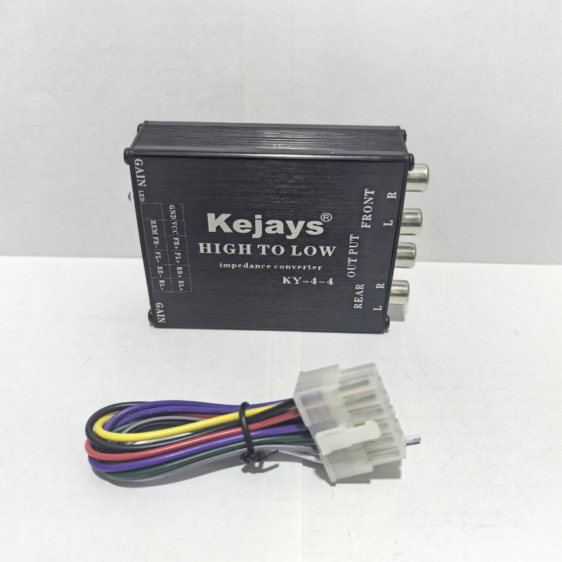 4-in/4-out audio pretvarač visokog prema niskom frekvencijskom za automobil, aluminijska legura, 12V, 150 g, universalno