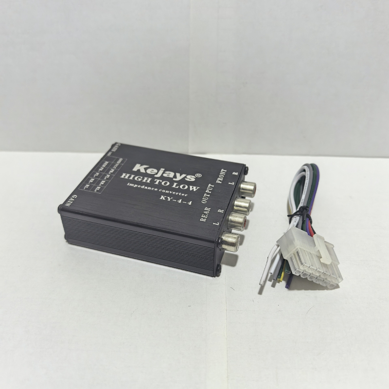 4-in/4-out audio pretvarač visokog prema niskom frekvencijskom za automobil, aluminijska legura, 12V, 150 g, universalno