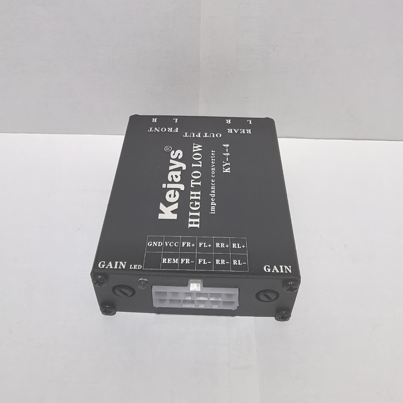 4-in/4-out audio pretvarač visokog prema niskom frekvencijskom za automobil, aluminijska legura, 12V, 150 g, universalno