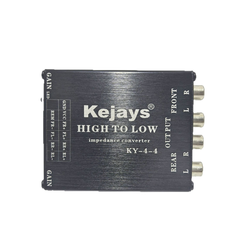 4-in/4-out audio pretvarač visokog prema niskom frekvencijskom za automobil, aluminijska legura, 12V, 150 g, universalno