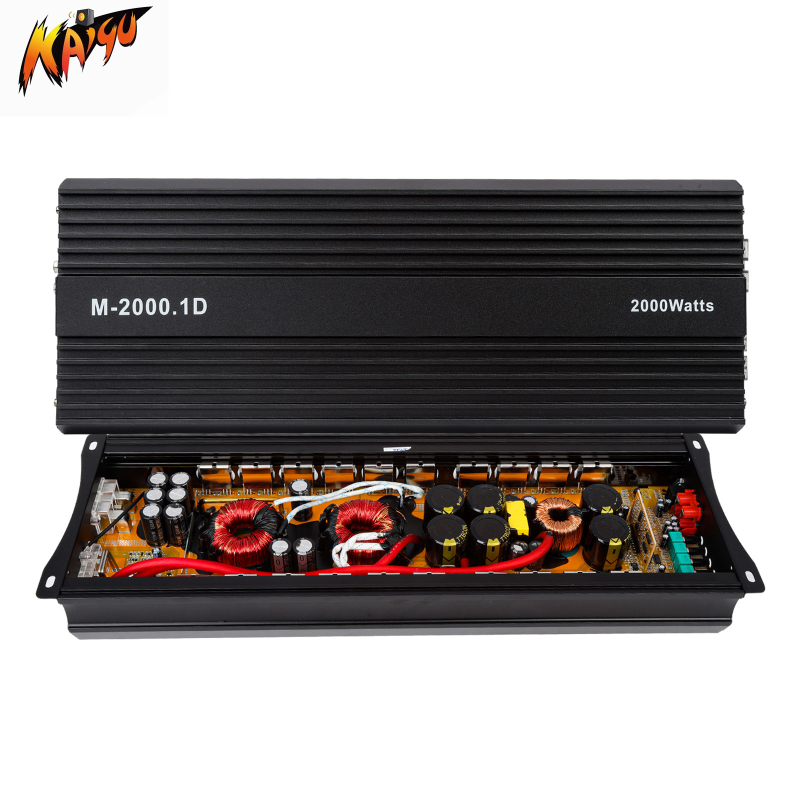 Kaiyu 2000.1D auto audio pojačalo, 12V, 2000W, Mono D-klasa, aluminijsko kućište