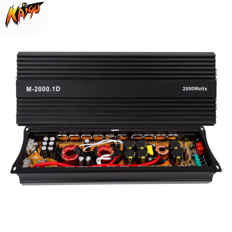 Kaiyu 2000.1D auto audio pojačalo, 12V, 2000W, Mono D-klasa, aluminijsko kućište