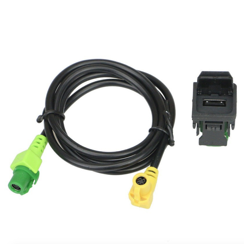 Автомобилен USB модификационен комплект: USB превключвателна кутия и кабелен хъб; 50 g, пластмаса и метал, за Volkswagen модел 1